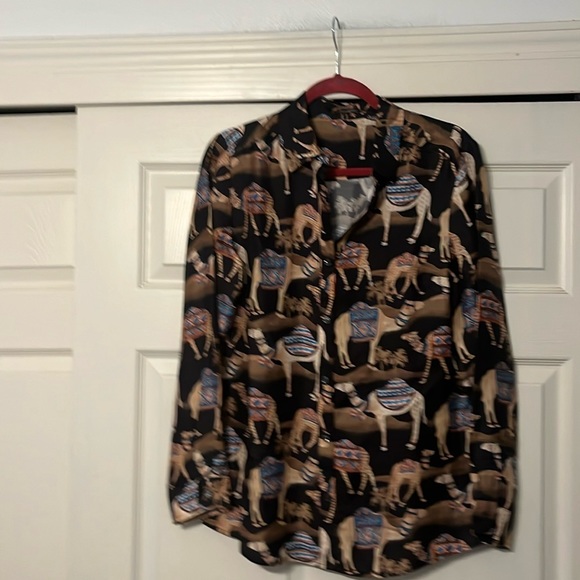 Neo Bakara Camel Print Top - Picture 4 of 7